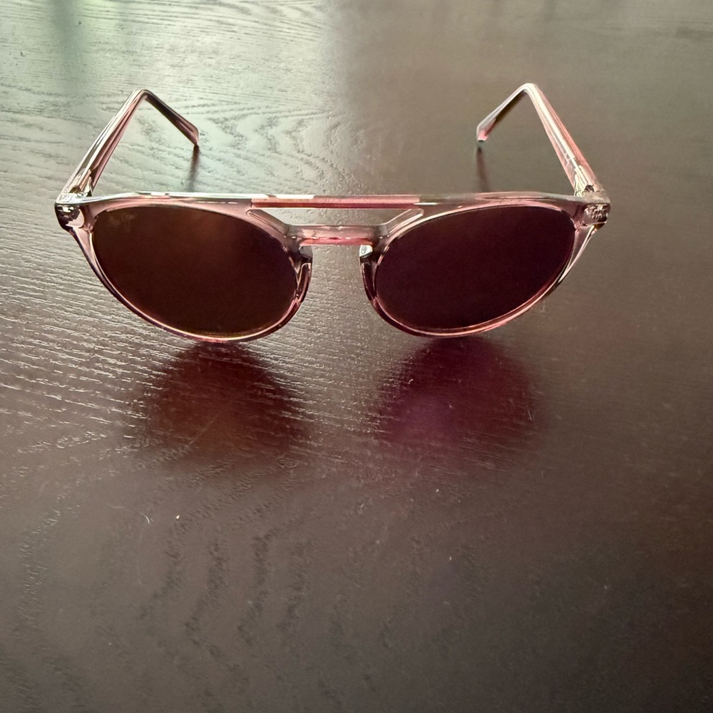 Maui Jim Pink Round Sunglasses with Double Bridge - Picture 2 of 3